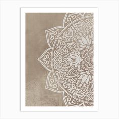 a beige and white print with an intricate design