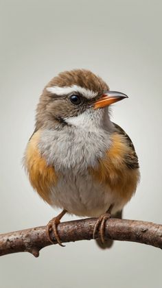 a small bird sitting on top of a wooden branch