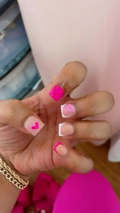 Baddie Nails For School, Nails For 5th Grade, French Manicure Gel Nails, Short Pink Nails, Girly Acrylic, Purple Acrylic Nails, December Nails, Acrylic Toes