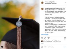 a person wearing a graduation cap with a tassel on it's head and the caption that reads, i hope you are graduating