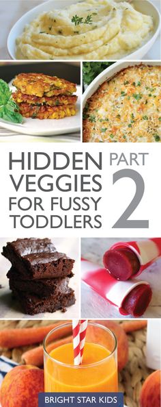 the cover of hidden vegetables for busy toddlers, including carrots and other foods