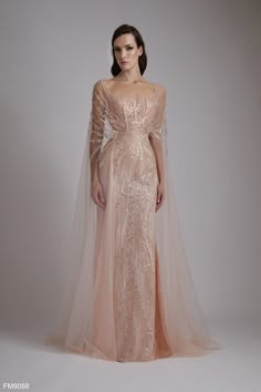 Azzure Couture FM9088 Luxury Sequined Evening Dress, High Couture Dresses, Azzure Couture, Fairy Ball, Paolo Sebastian, Wedding Party Bridesmaid, Mob Dress, Dinner Dress Classy, Character Fashion