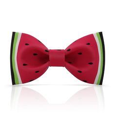 Free Worldwide Shipping  Watermelon bow tie with beautiful pattern. It is an unique bowtie for your party.  The style can be customized upon request.  Looking for something specific that we don't happen to have?   Let us know and we'll make it happen!  Size: 4.5 inches (L) x 2.55 inches (W) Necksize up to 19 inches Material: Cotton/Elastic ribbon Package: 1PC/Paper box  Refunds and Exchanges If you are not satisfied with our product (or if you receive an item that has been broken in transit) you Summer Party Bow With Bow Tie Back, Red Bow Tie For Party, Red Bow Standard Bow Tie For Party, Adjustable Summer Bow Tie, Adjustable Bow Tie For Summer Party, Summer Party Adjustable Bow Tie, Adjustable Red Satin Bow, Summer Black Tie Bow Tie With Satin Bow, Red Satin Bow Tie Adjustable