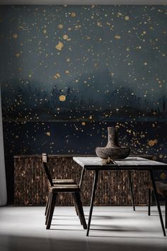 Golden Dust Wallpaper Gold Metallic Wallpaper, Tapete Gold, Gold Mosaic, Ombre Wallpapers, Flat Ideas, How To Hang Wallpaper, Mountain Wallpaper, Teal Wallpaper, Blue Texture