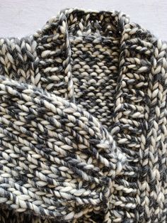 a close up view of a knitted scarf