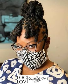 Started Locs Styles Women, Loc Styles With Bangs, Updo Casual, Loc Updos, Braid Hairdo, Bangs Style, Dreadlocks Styles