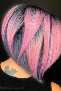 Medium Length Hairstyles, Creative Hair Color, Hair Color Crazy, Funky Hairstyles, Short Hair Color, Hair Dye Colors, Hairstyles Medium, Cool Hair Color, Hair Today