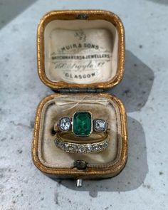 Engagement Ring Aesthetic, Antique Emerald Engagement Ring, Antique Emerald Ring, Emerald Ring Gold, Future Engagement Rings, Dope Jewelry, Dream Engagement Rings, Classy Jewelry, Emerald Engagement