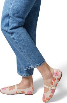 Katy Perry The Evie Woven Mary Jane (Women) | Nordstrom Casual Synthetic Mary Janes With Flat Heel, Spring Synthetic Pointed Toe Mary Janes, Spring Synthetic Mary Janes With Pointed Toe, Casual Open Toe Mary Janes For Spring, Flat Mary Janes For Spring, Casual Spring Mary Janes With Open Toe, Spring Mary Jane Flats With Rubber Sole, Casual Synthetic Closed Toe Mary Janes, Casual Synthetic Mary Janes With Closed Toe