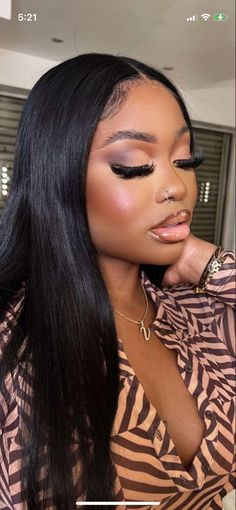 Black Eyeshadow Looks Black Women, Black Makeup Artist Aesthetic, Pink Glam Makeup Black Women, Jt Inspired Makeup, Full Beat Makeup Black Women, Birthday Glam Makeup Black Women Pink, Black Pretty Girl Aesthetic Makeup, Flawless Face Makeup, Birthday Makeup Looks