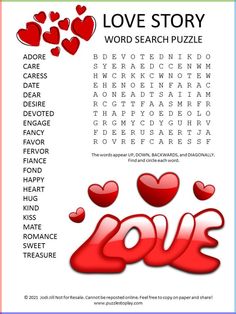 The Love Story Word Search Puzzle is a free downloand printable activity worksheet game all about romance, courtship and marriage. Diy Word Search For Boyfriend, Word Search For Boyfriend, Valentines Crossword Puzzle, Crossword For Boyfriend, Love Word Search, Make A Word Search, Love Crossword, Free Word Search Puzzles, Love Puzzle