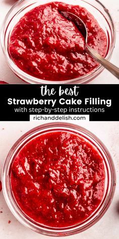 the best strawberry cake filling with step by step instructions