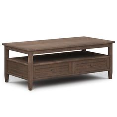 a coffee table with drawers underneath it on an isolated white background for use in the living room