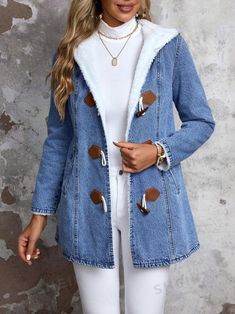 Long Denim Jacket, Lined Denim Jacket, Hooded Denim Jacket, Womens Fleece, Casual Denim, Kids Sleepwear, Womens Fall