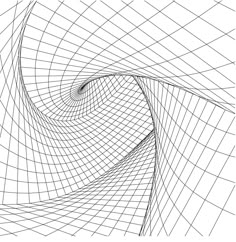 a black and white image of an abstract design with lines in the center, forming a spiral