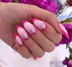 Classy Almond Nails Short, Nails Beach Design, Almond Pink Nails, Nails Short Pink, Almond Nails Short, Pink Spring Nails, Classy Almond Nails, Nails Beach, Summer Nails Beach