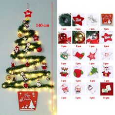 Sapin de noël mural guirlande New Year Kids, Tree Christmas Decoration, Led Christmas Tree Lights, Christmas Elf Doll, Tree Tree, Decorations For Home, Merry Christmas Decoration, Tree Wall Decor, Xmas Tree Decorations