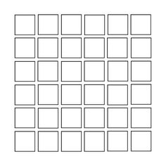 a square and rectangle pattern is shown in the middle of this image, with squares on