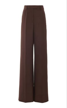 Valentino Spring Summer 2023, Formal Smart Casual, Valentino Pants, Cargo Leggings, Pierpaolo Piccioli, 90s Inspired Outfits, Brown Dress Pants, Tailored Clothes, Wide Leg Dress Pants