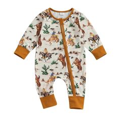 PRICES MAY VARY. Material: Western baby boy clothes,cowboy baby clothes,western baby girl clothes are made of cotton blend, skin friendly, soft, breathable and lightweight. Perfect for autumn and winter. Feature: Cotton infant newborn cute western baby boy fall clothes, highland cow print polo romper jumpsuit one piece outfits, cowboy country clothing.Newborn boy romper with long sleeve, lapel collar, cow print, button down, loose fit design, cute and stylish. Let your baby shine in the audience Fall Romper Outfit, Cow Print Shoes, Western Baby Girls, Baby Boy Summer Clothes, Boys Winter Clothes