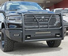 a large truck parked in a parking lot