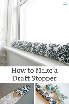 how to make a draft stopper with an old window sill and some fabric