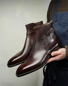 Handmade Mens Dark Brown Jodhpur Boot on Storenvy Luxury Ankle-high Men's Leather Shoes, Yohei Fukuda, I Am Still Learning, Quality Leather Boots, Jodhpur Boots, Pregnancy Shoes, Gentleman Shoes, Custom Design Shoes, Bespoke Shoes