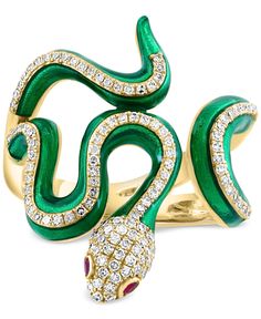 in stock Snake Jewelry, Effy Jewelry, Snake Ring, Rings Cool, Gorgeous Jewelry, Animal Jewelry, Artisan Jewelry, Luxury Jewelry, Jewelry Inspiration