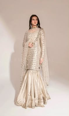 #eliteking #bookstagram #silver #fashion #fashionista Garara Outfit, Party Wear Punjabi Suits, Worst Outfits, Gharara Designs, Desi Fashion Casual, Pakistani Fancy Dresses, Beautiful Pakistani Dresses, Fancy Dresses Long, Indian Dresses Traditional