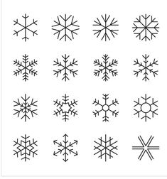 snowflakes are shown in black and white, with different shapes to choose from