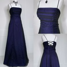 Blue 90s Prom Dress, Early 2000s Prom Dress, 2000s Prom Dress, 90s Prom Dress, Purple And Black Dress, Prom Dress Inspo, The Cardigans, Prom Dresses Vintage, Prom Dress Inspiration