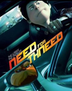 the poster for the animated movie need or need 2, featuring an image of a man with