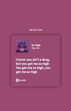 a pink background with the words, i know you can't get me high