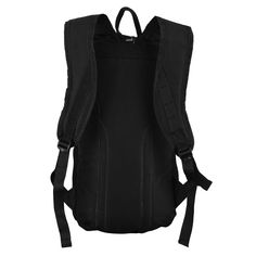 a black backpack with straps on it