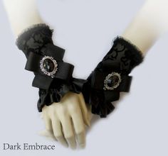 Victorian Era Gloves, Goth Tights, Victorian Gloves, Victorian Accessories, Made Accessories, Gloves Fingerless, Victorian Goth, Gothic Accessories, Black Gloves