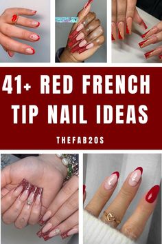 These gorgeous red French tip nails are a CLASSIC. Whether you want minimal red French or long extra french manicure, we've got something here for you