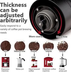 an advertisement with instructions on how to use coffee grinds for espresso and cappuccino