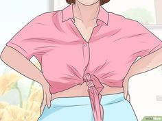 How to Tie Your Shirt: 13 Easy Knots to Spice up Your Look Tying Front Knot In Shirt, Ways To Tie Up A Big Shirt, How To Tie A Shirt Knot With A Hair Tie, How To Tie A Shirt Knot Maternity, How To Tie A Shirt Knot Pregnant