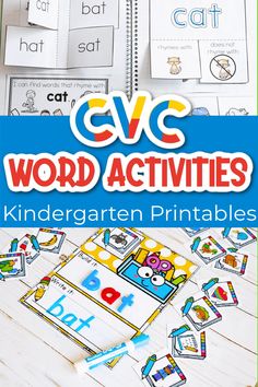 the cvc word activities printables are great for children to practice their spelling skills