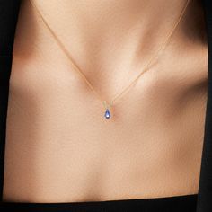 Escape the noise of everyday life with Ecksand's serene blue gemstones. This Blue Sapphire Pendant Necklace with Accent Diamonds envelops you in soothing tranquillity, balancing between sheer simplicity and luxurious opulence. Centre blue sapphire: 6x3 mm approx. Accent diamonds: 0.05+ ctw, VS2+/F+ Chain width: 1 mm approx. Chain length: 16 / 18 in. Chain type: Diamond-cut trace chain Closure: Lobster clasp Blue Sapphire Pendant Necklaces, Sapphire Pendant Necklace, Royalty Fashion, Blue Sapphire Pendant, Sapphire Necklace Pendants, Blue Sapphire Necklace, Types Of Diamonds, Necklace Pendants, Hair Wedding