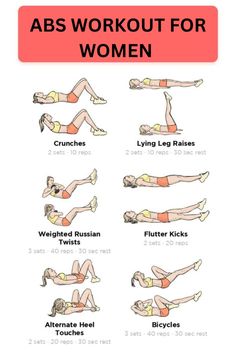 a woman doing the abs workout for women