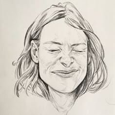 a drawing of a woman's face with her eyes closed