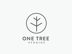 the logo for one tree studios, which has been designed to look like a tree