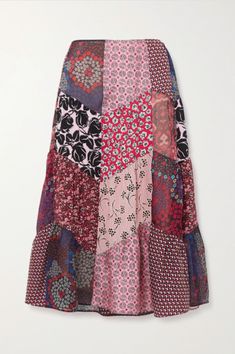 a women's skirt with multicolored patchwork on the front and bottom