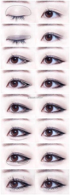 Mat Makeup, Make Up Mata, Eyeliner Glitter, Eyeliner Tips, Korean Makeup Look, Korean Makeup Tutorials