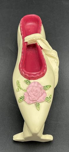 Vintage 4" Ivory/Pink Porcelain Mini Ballet Slipper Décor Ballerina Shoe Ceramic Pink Porcelain, Ballet Slippers, Ballerina Shoes, Porcelain, Ballet, Collectibles, Best Deals, Pink