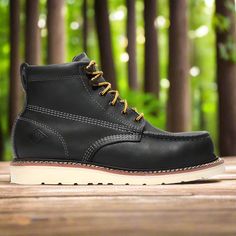 Work Boots BA630 Black - Botas de trabajo Black Work Boots, Black Work, Goodyear Welt, Work Boots, Full Grain Leather, Boots, Black