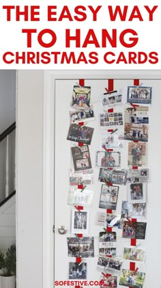 the easy way to hang christmas cards