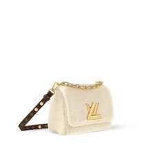 LOUIS VUITTON® - Twist Pm - Cream Lv Twist, Ballerina Pumps, Louis Vuitton Official, Buckle Shoes, Monogram Bag, Silver Jewelry Fashion, Louis Vuitton Twist, Business Bag, Louis Vuitton Twist Bag