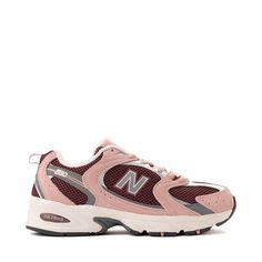 New Balance 530 Athletic Shoe - Pink Moon / Washed Burgundy / Silver New Balances, New Balance Outfit, Pink And Burgundy, Athletic Shoe, Pink Moon, Women Pink, Flip Flop Slippers, New Balance Women, Athletic Sneakers